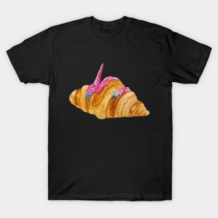 Watercolor croissant - fairy unicorn T-Shirt